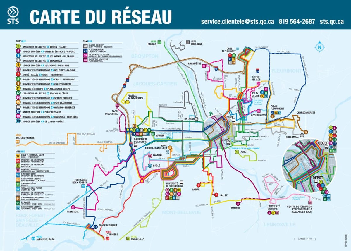 Quebec City public transportation kartta